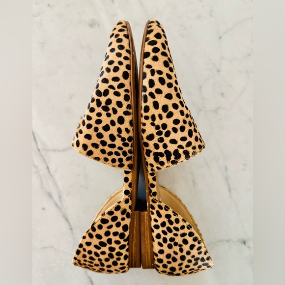 STEVE MADDEN Talent D'Orsay Flat in Cheetah Print Calf Hair - Picture 4 of 9